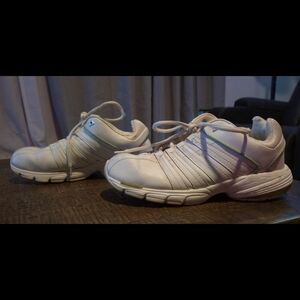 White and Green Athletic Sneakers